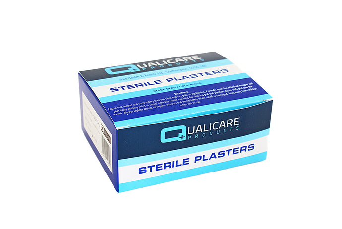 Blue detectable plasters box of 100 Assorted